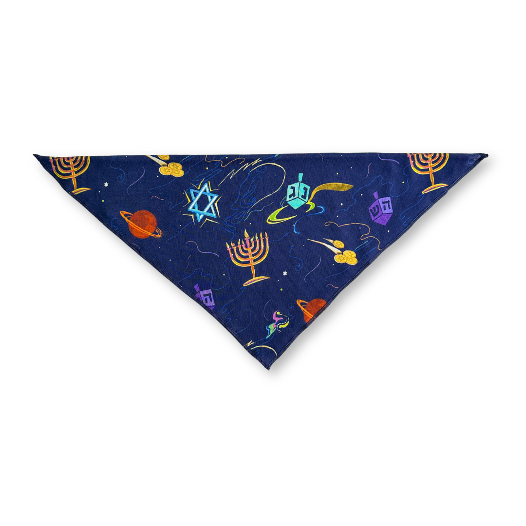 Pet Hanukkah Space Bandanas