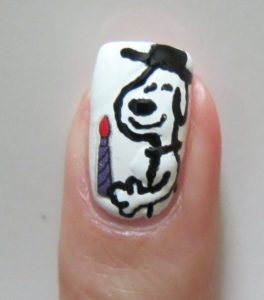 Snoopy Nail Art Hanukkah