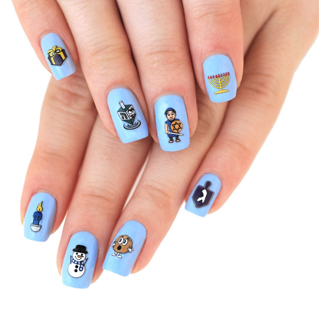 Hanukkah Nail Decals