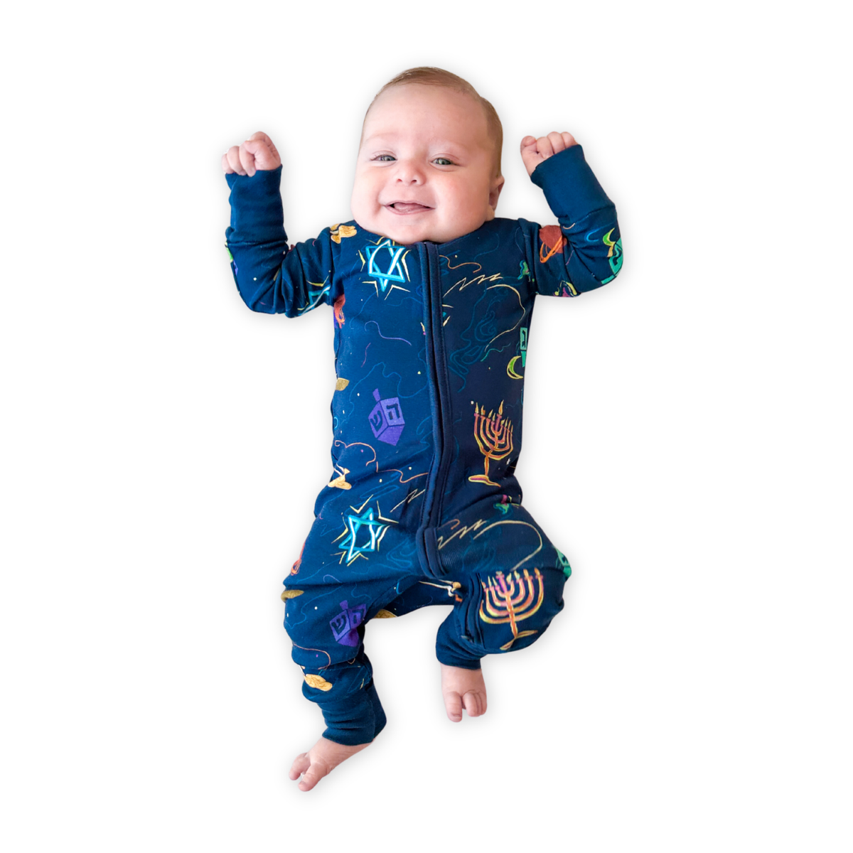 Hanukkah Space Pajamas Baby One-Piece