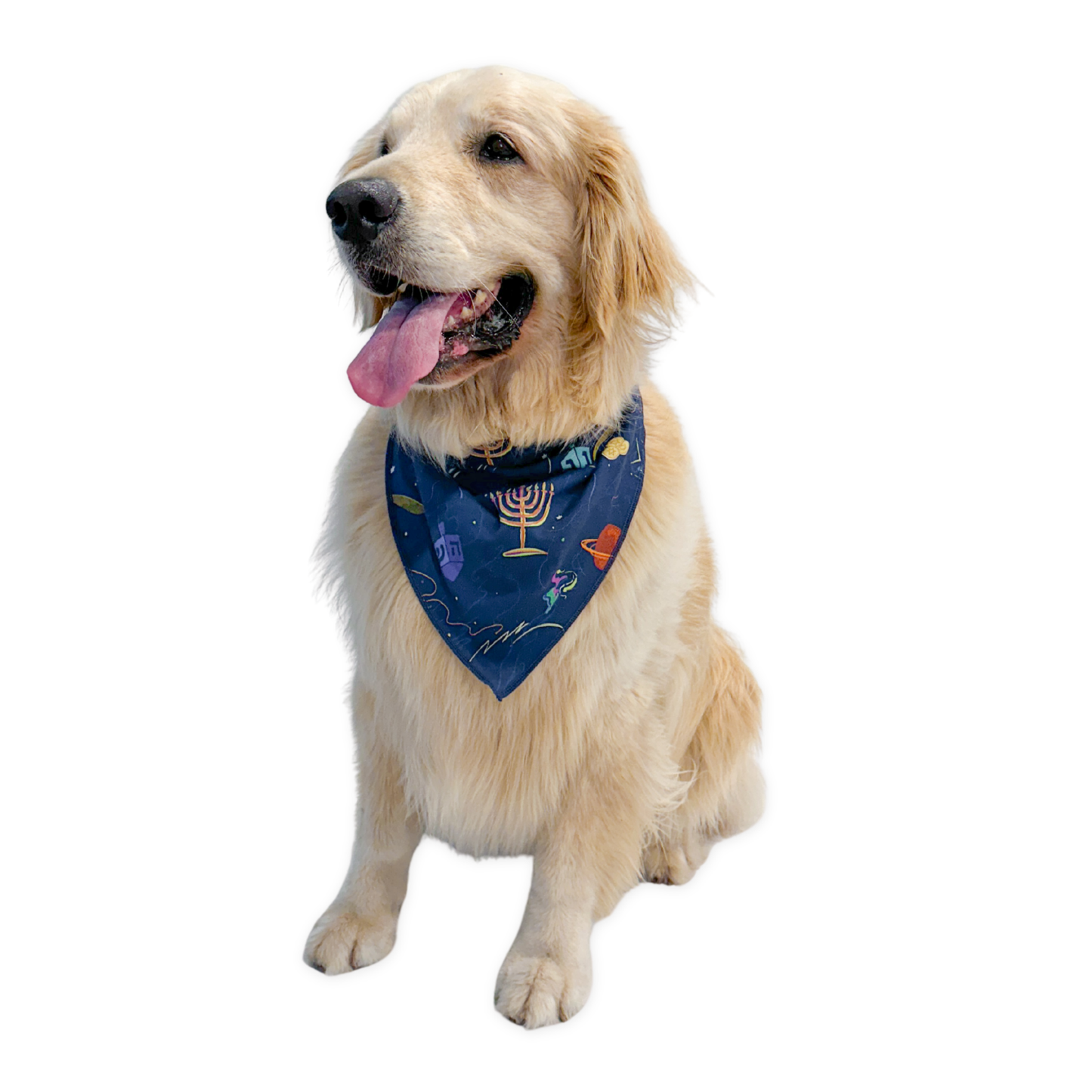 Pet Hanukkah Space Bandanas