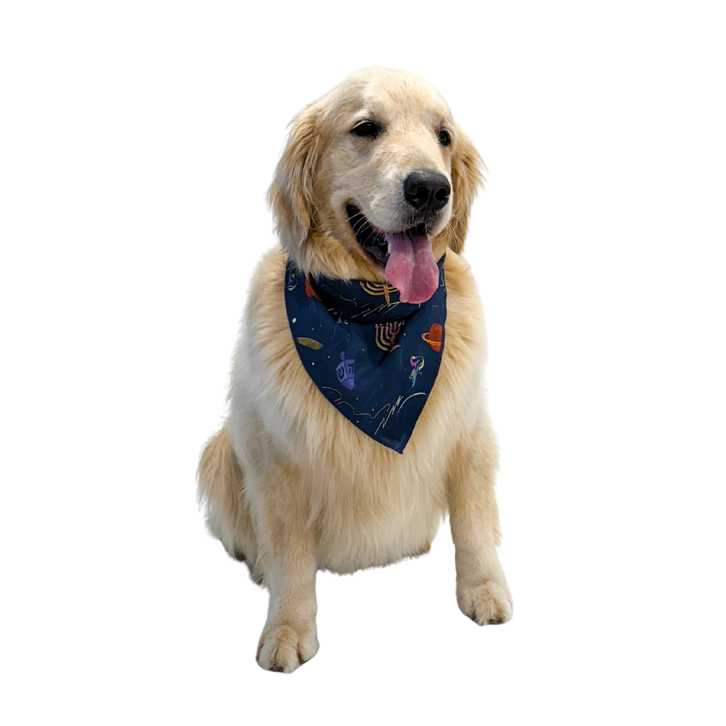 Pet Hanukkah Space Bandanas