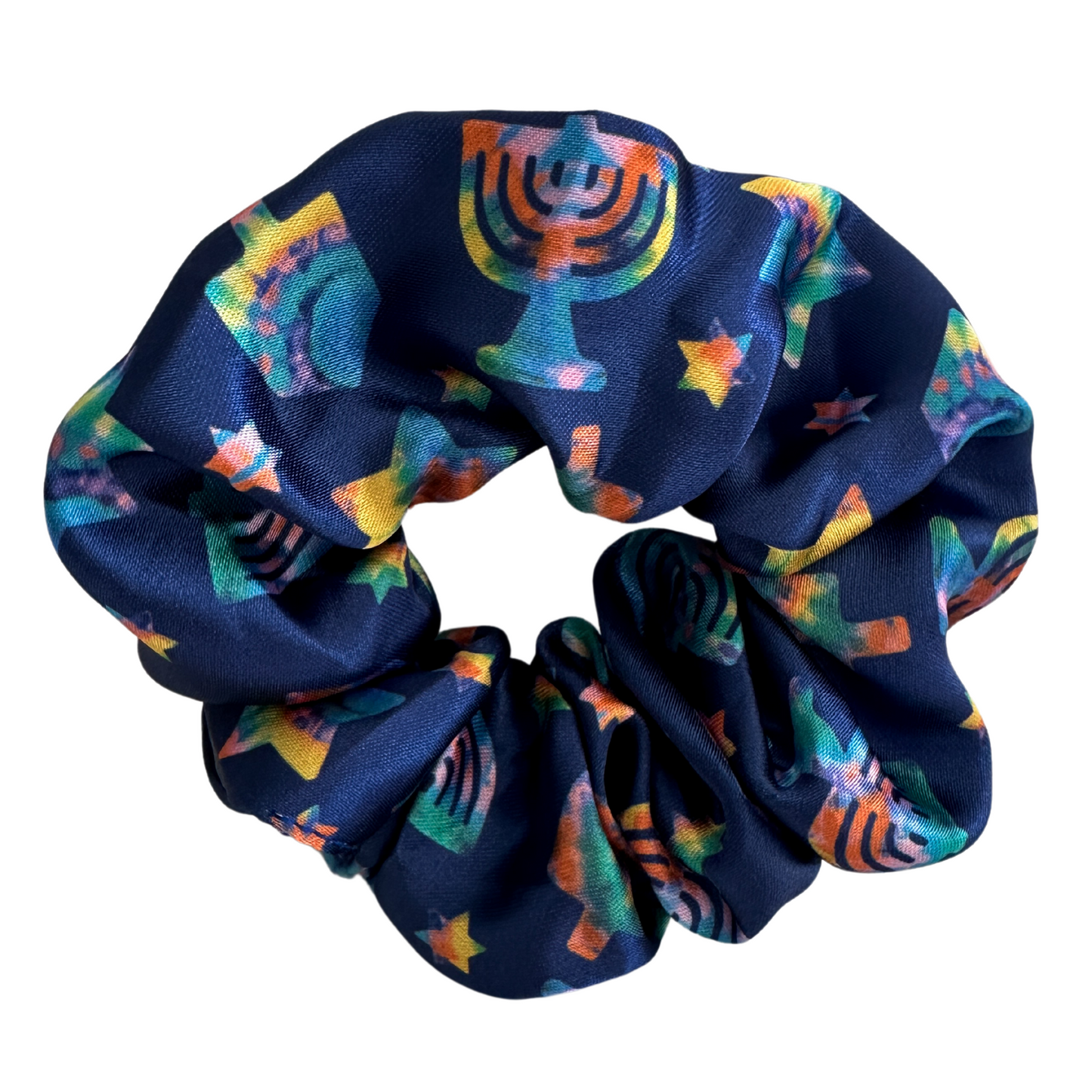 Tie Dye Hanukkah Scrunchie