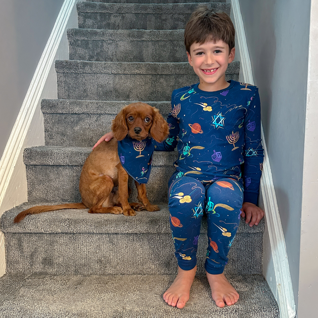 Pet Hanukkah Space Bandanas