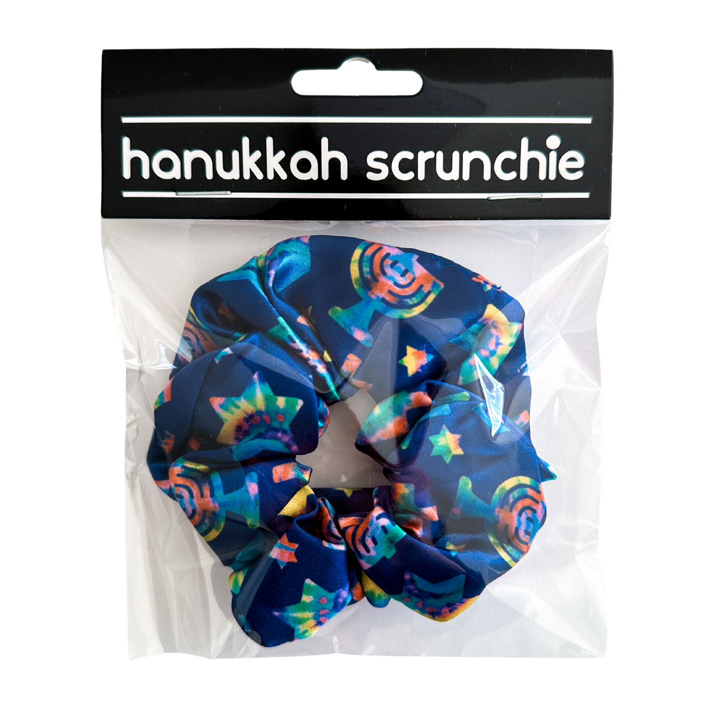 Tie Dye Hanukkah Scrunchie